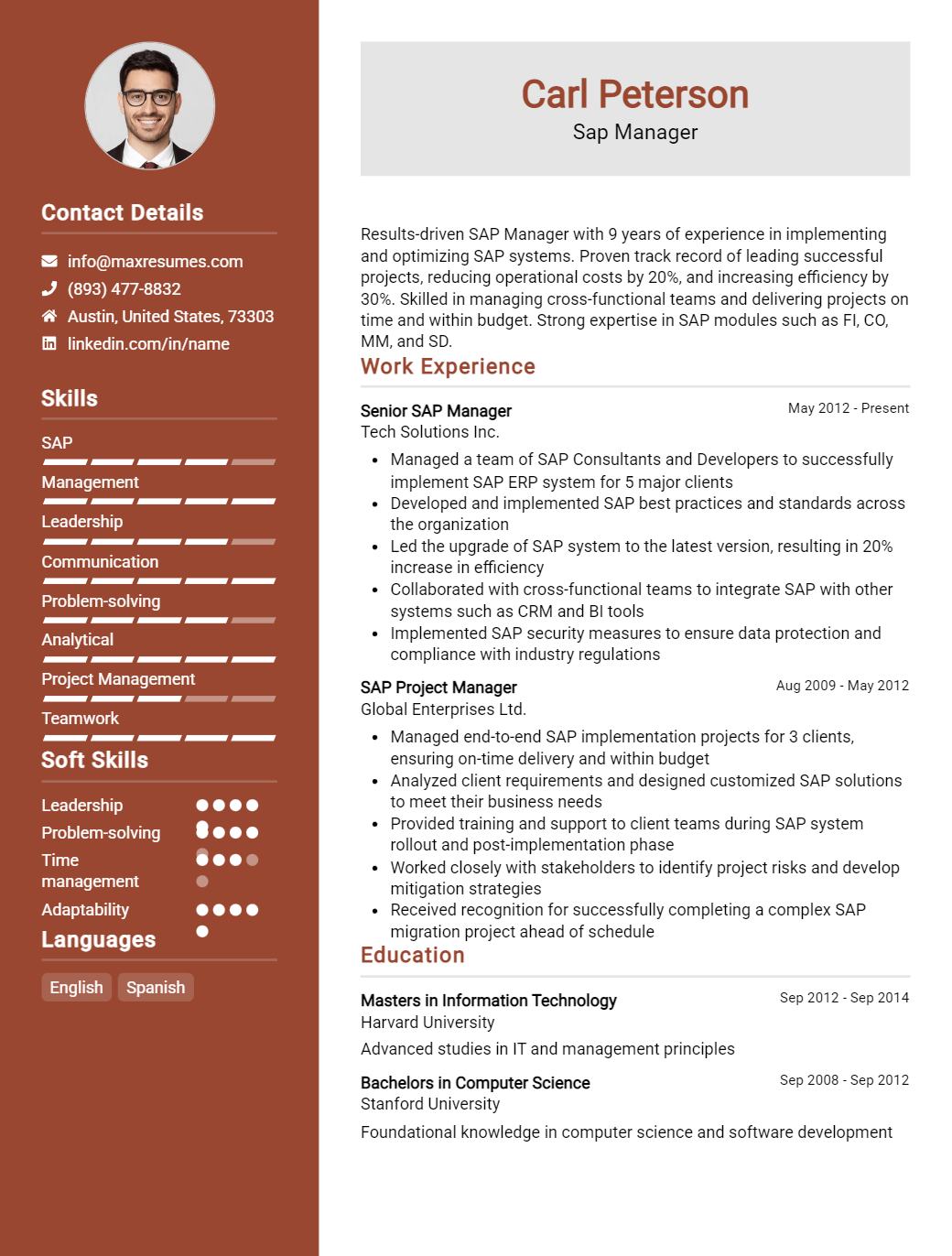 sap-manager-resume-sample