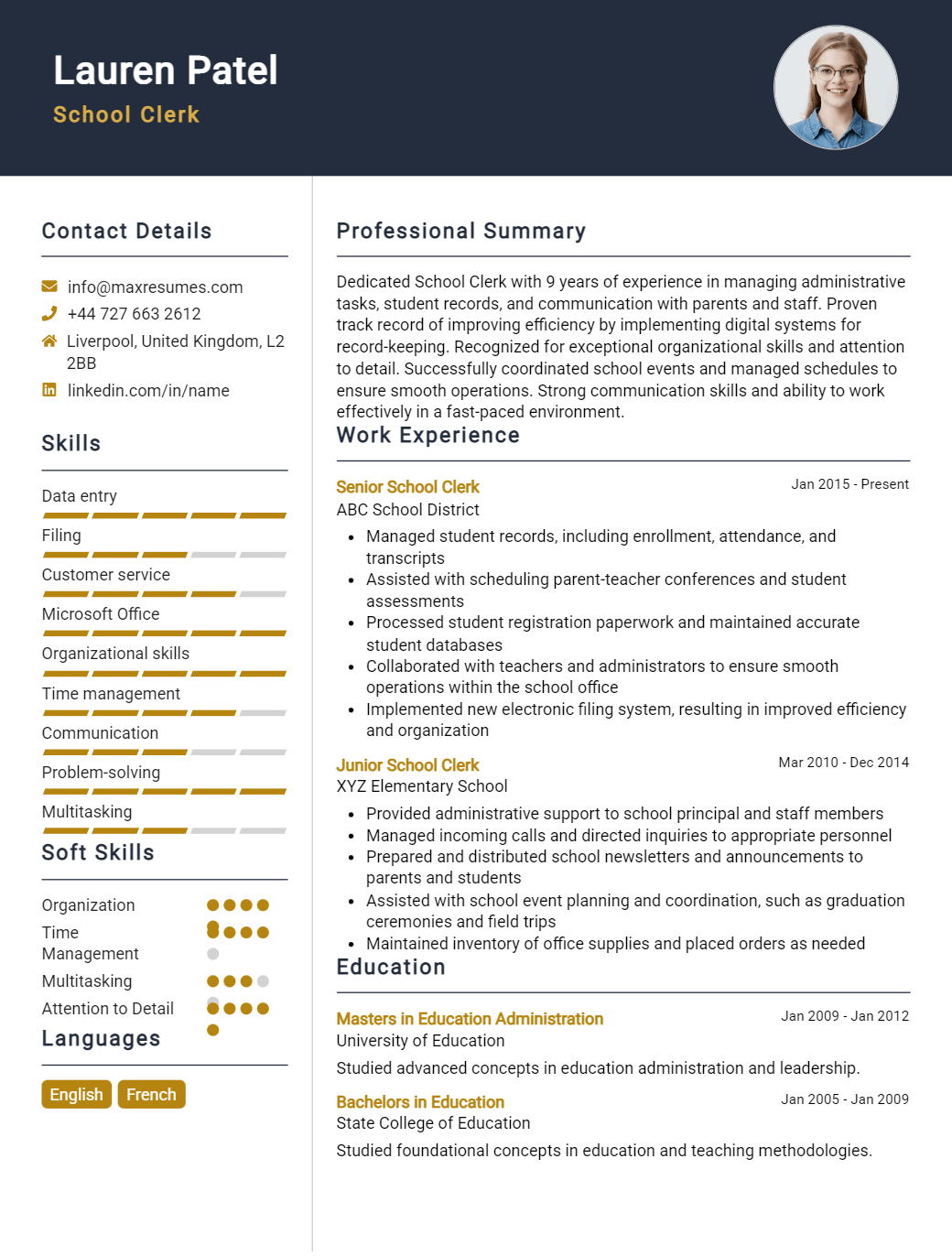 school-clerk-resume-sample