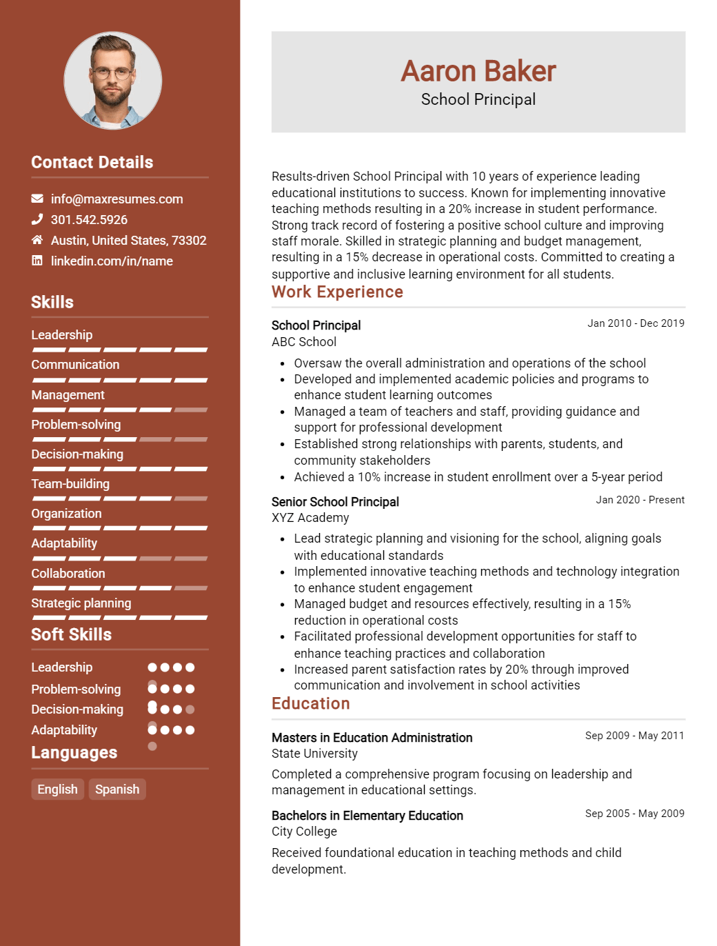 school-principal-resume-sample