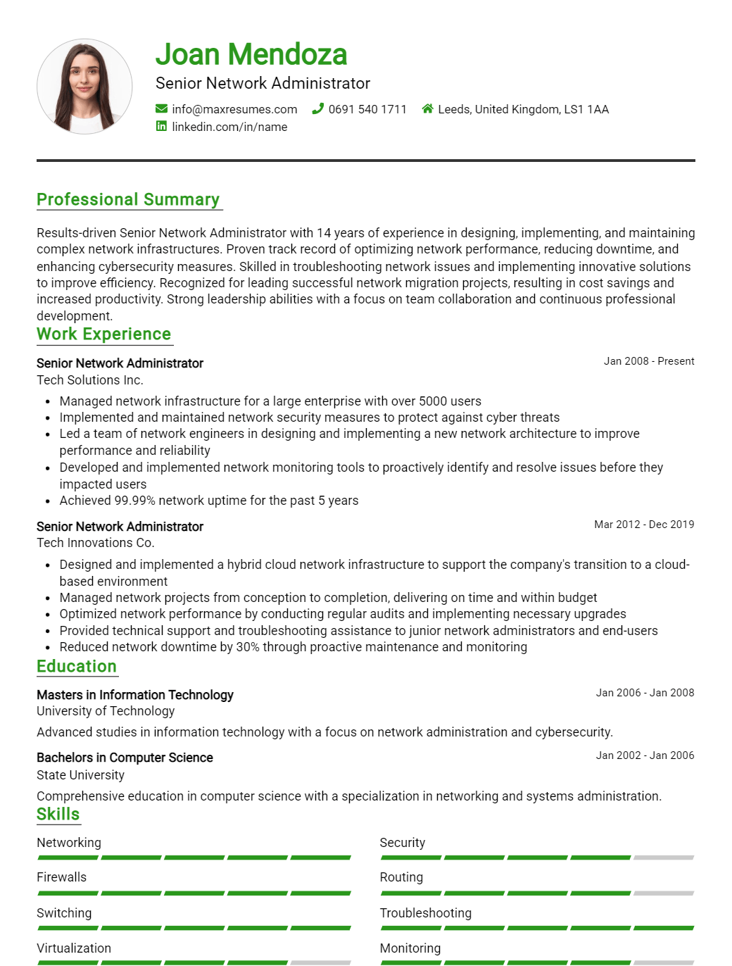 senior-network-administrator-resume-sample