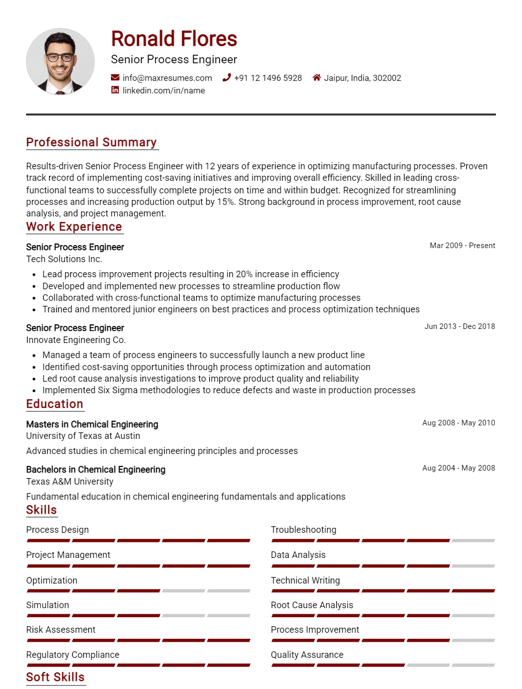 senior-process-engineer-resume-sample