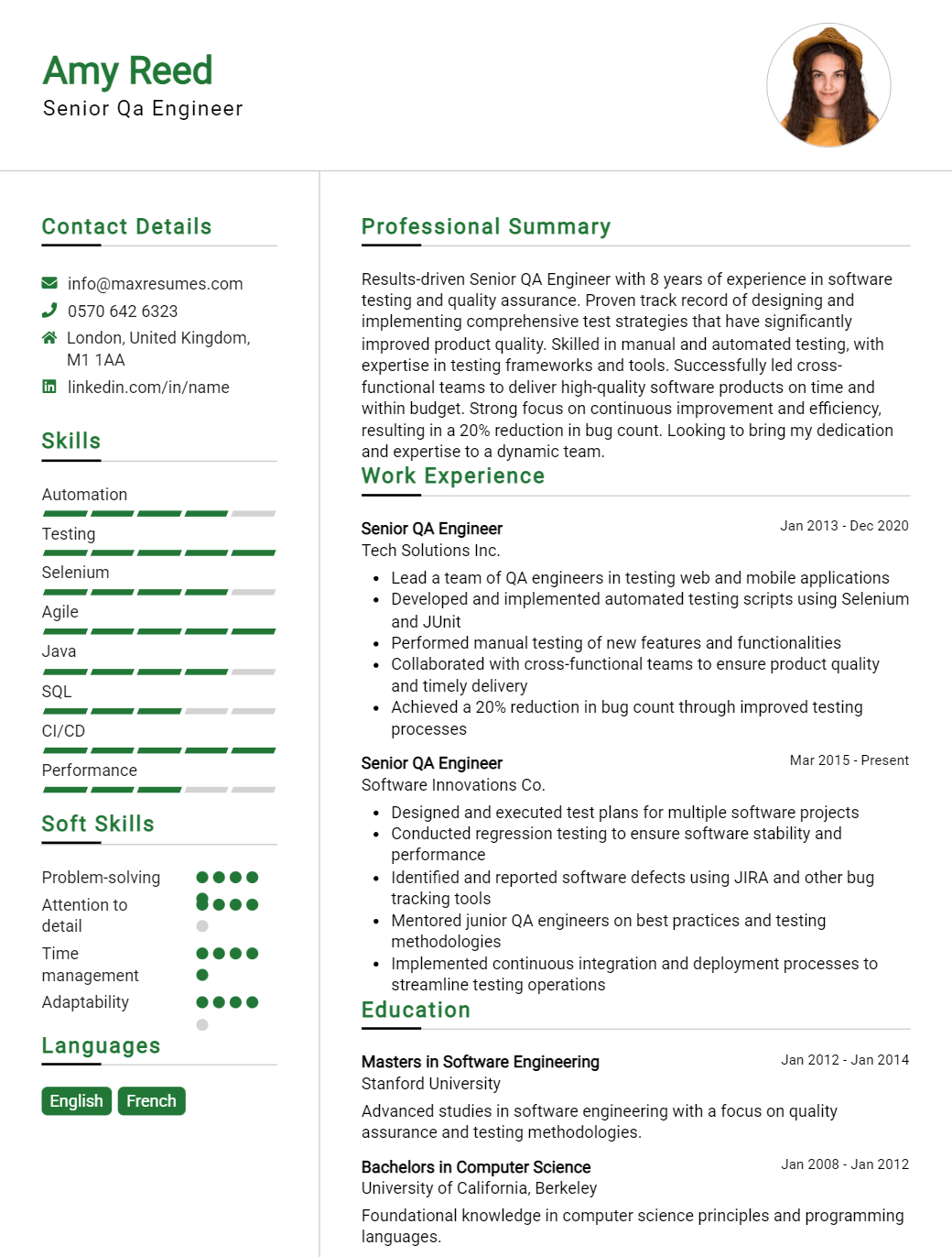 senior-qa-engineer-resume-sample