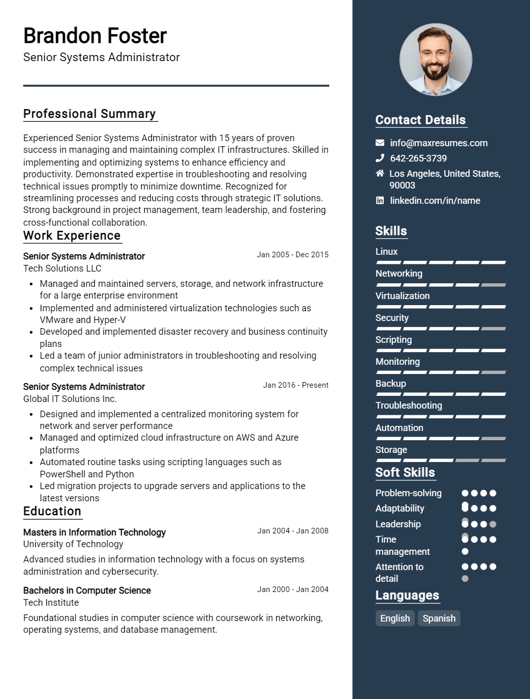 senior-systems-administrator-resume-sample