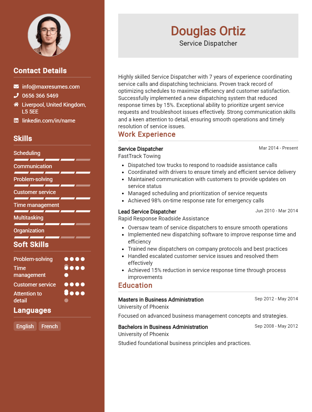 service-dispatcher-resume-sample