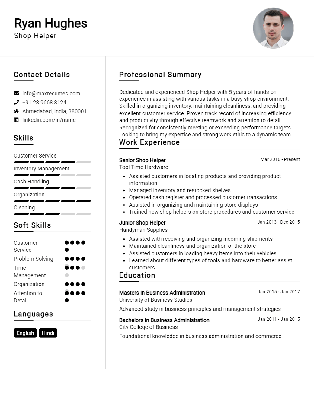 shop-helper-resume-sample
