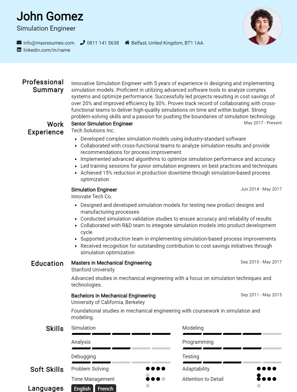 simulation-engineer-resume-sample