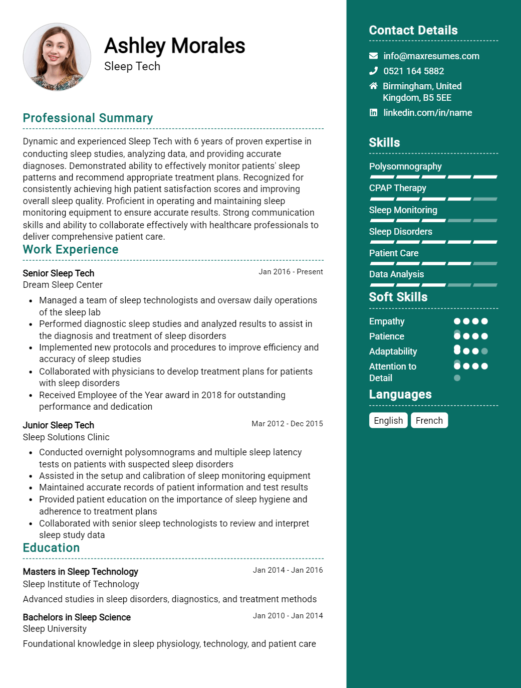 sleep-tech-resume-sample