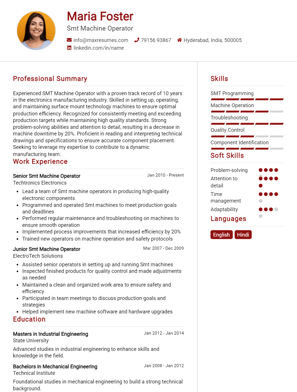 smt-machine-operator-resume-sample