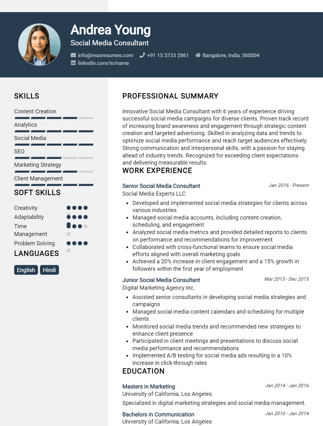 social-media-consultant-resume-sample