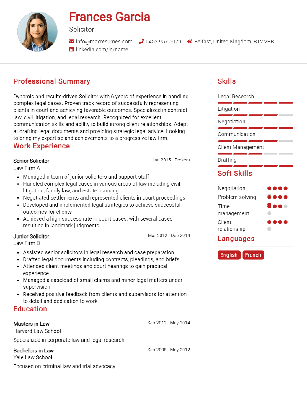 solicitor-resume-sample