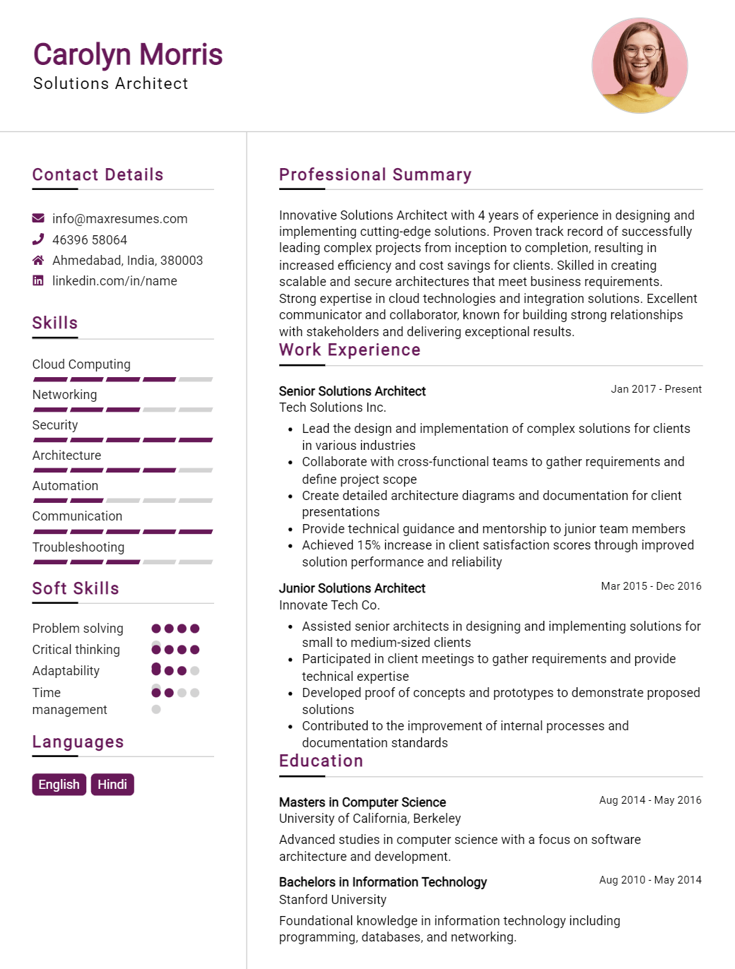 solutions-architect-resume-sample