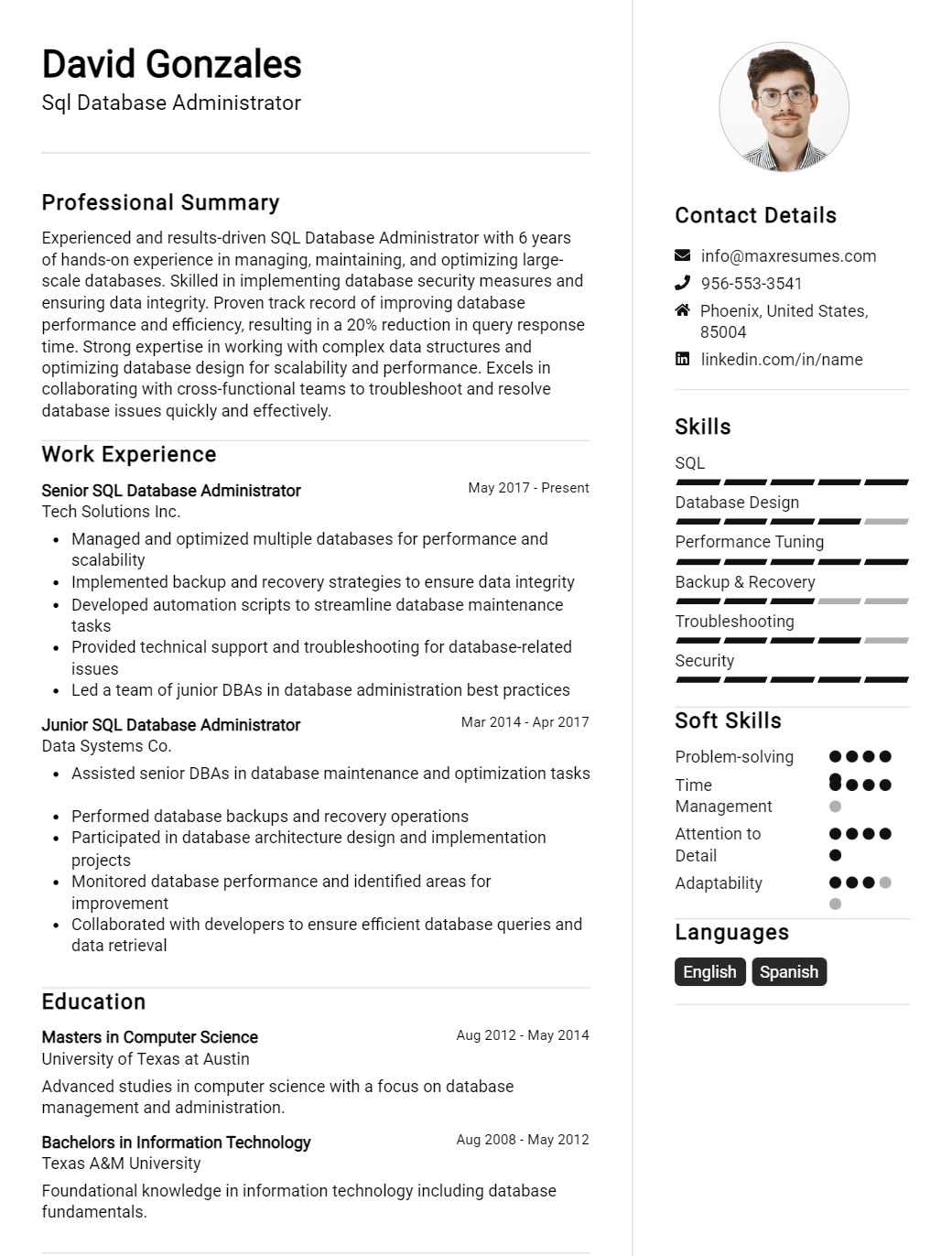 sql-database-administrator-resume-sample