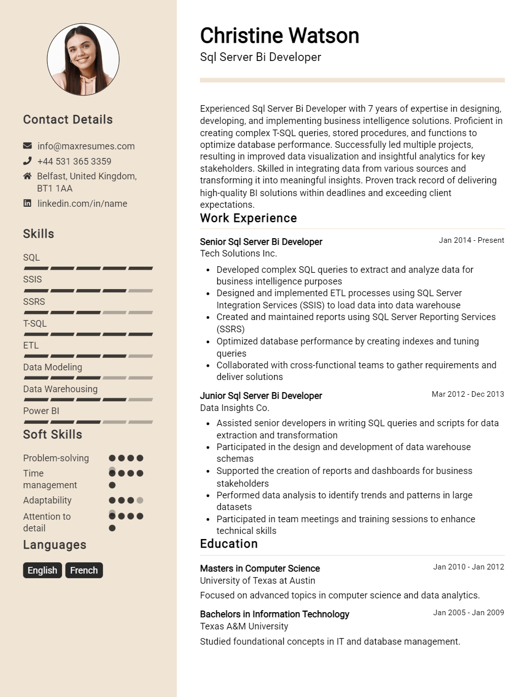 sql-server-bi-developer-resume-sample