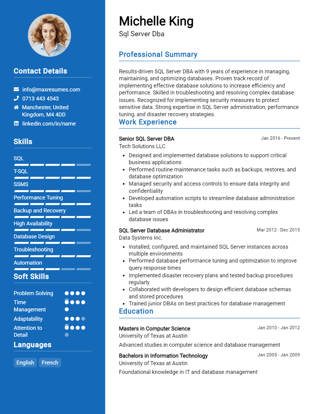 sql-server-dba-resume-sample