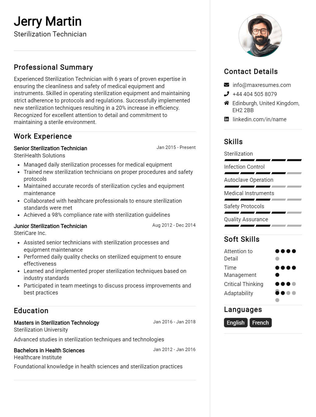 sterilization-technician-resume-sample