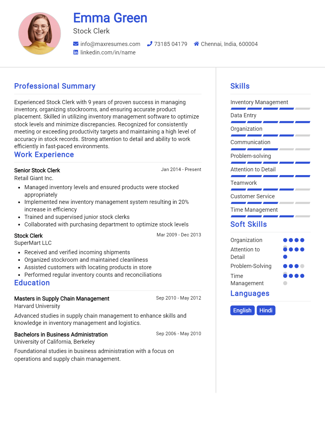 stock-clerk-resume-sample