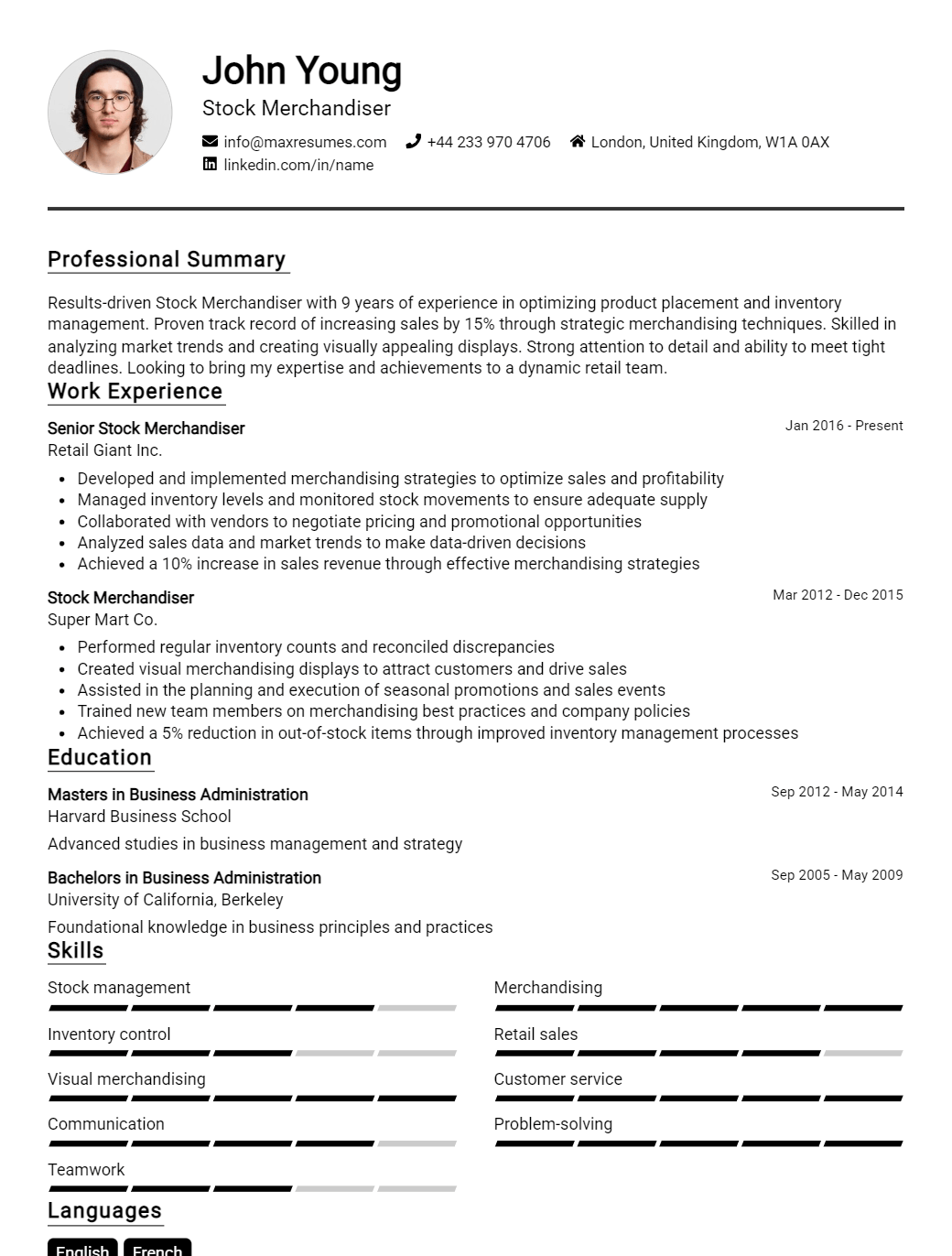 stock-merchandiser-resume-sample