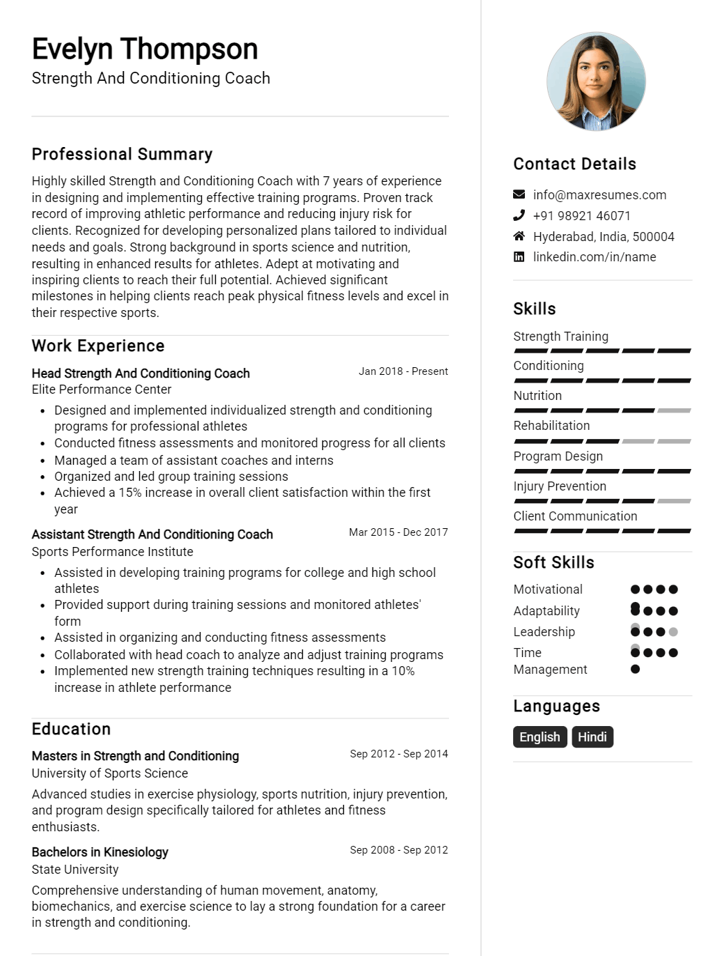 strength-and-conditioning-coach-resume-sample