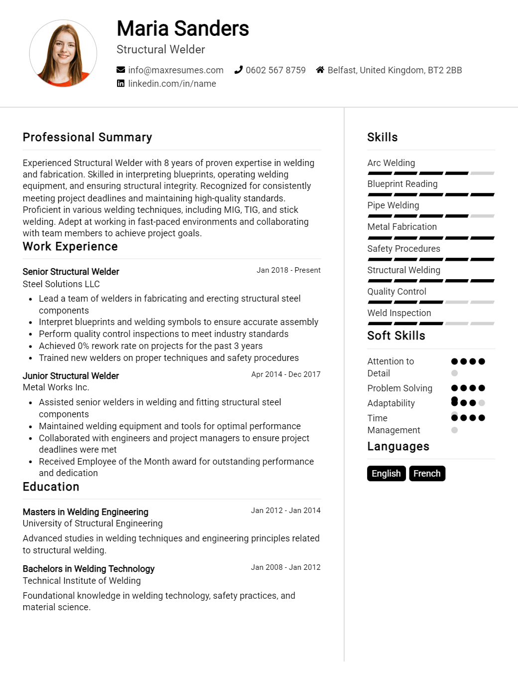 structural-welder-resume-sample