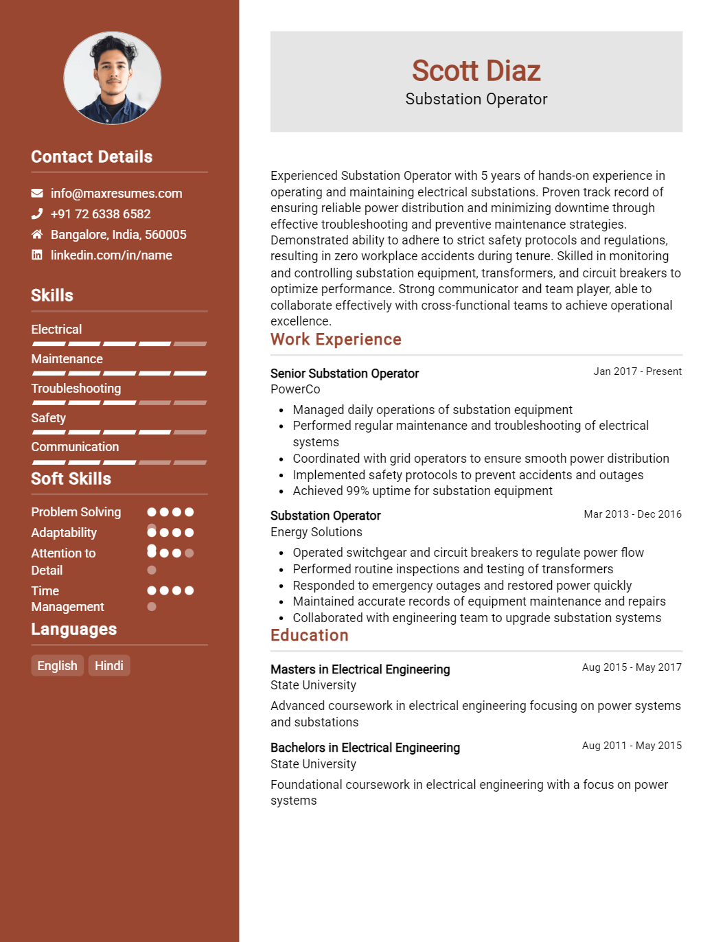 substation-operator-resume-sample