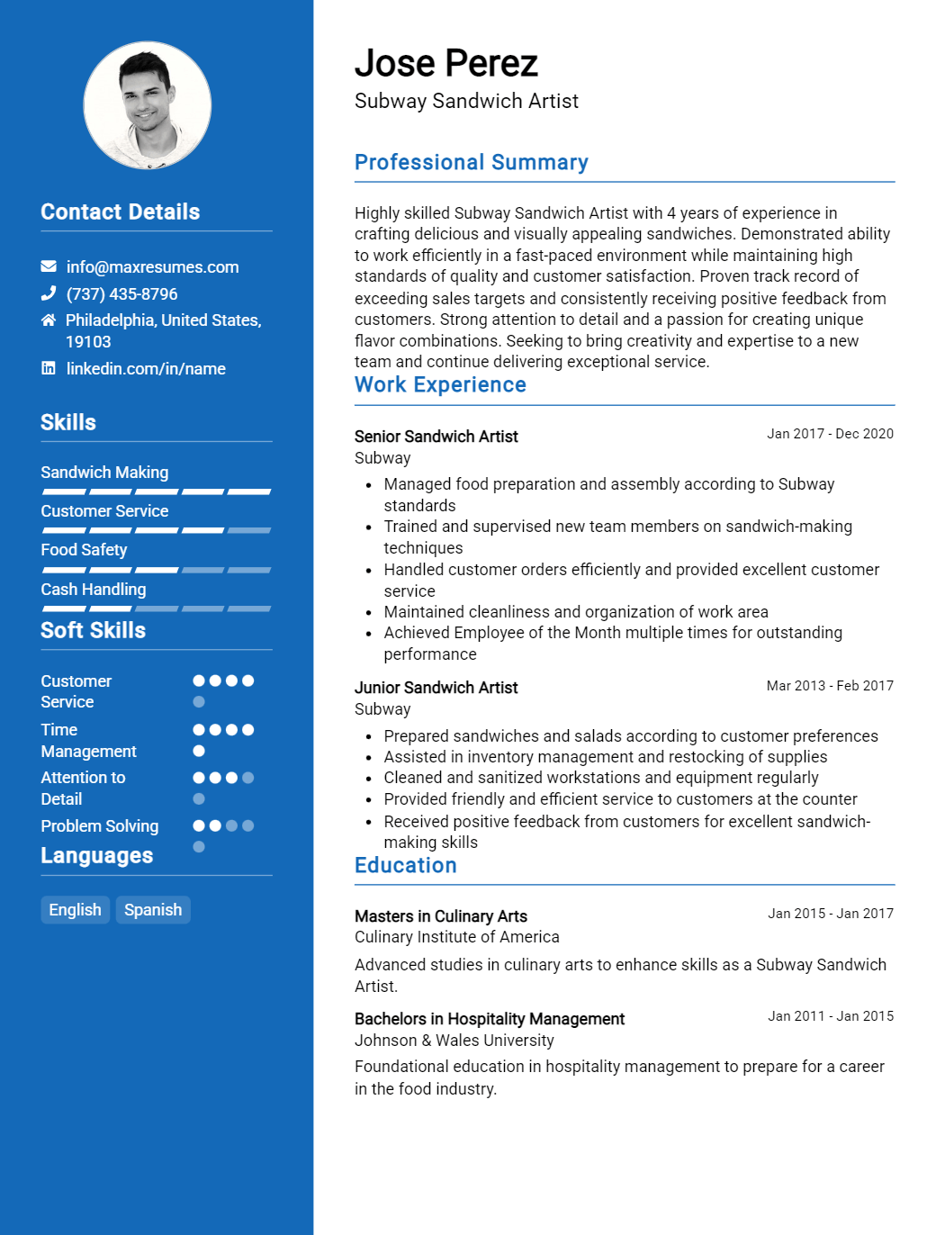 subway-sandwich-artist-resume-sample