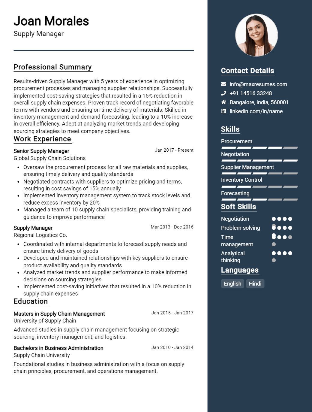 supply-manager-resume-sample