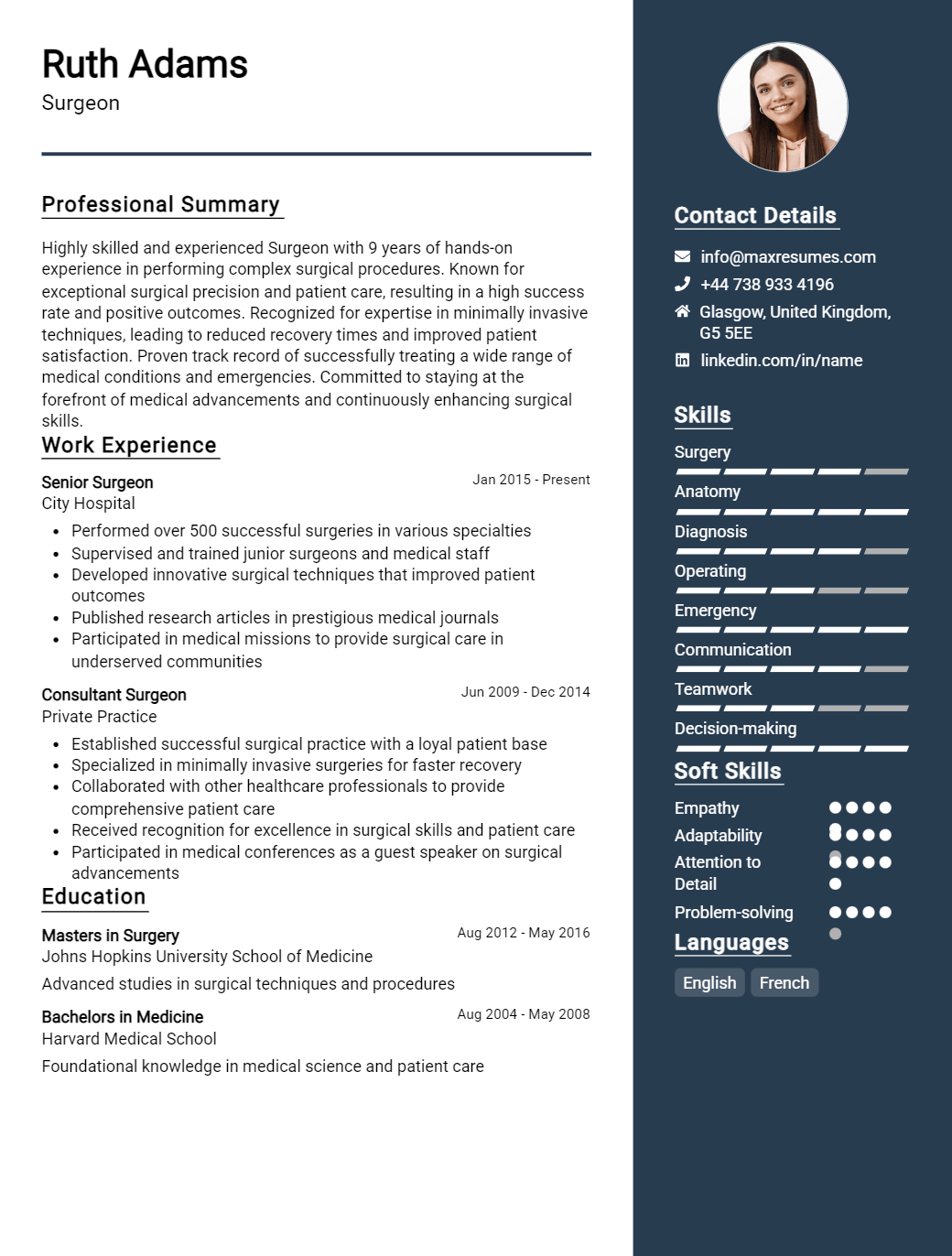 surgeon-resume-sample