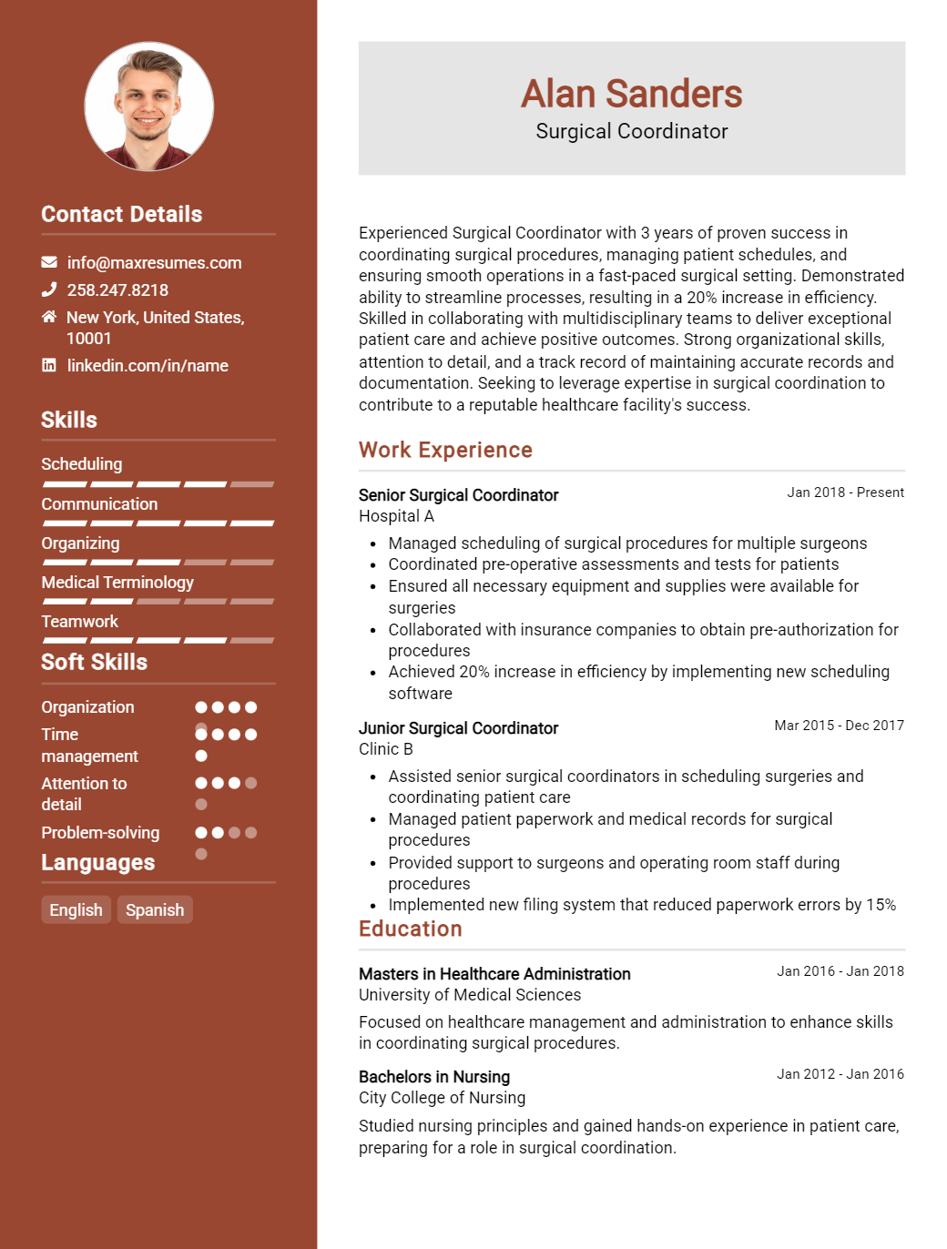 surgical-coordinator-resume-sample