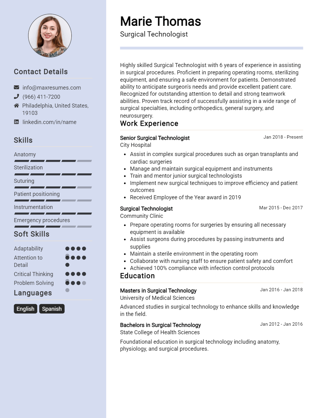 surgical-technologist-resume-sample