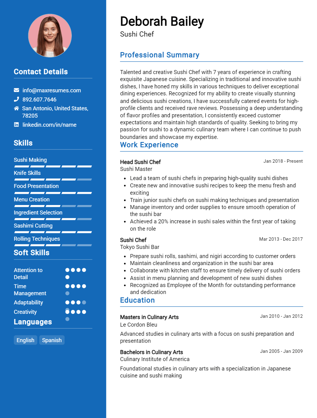 sushi-chef-resume-sample