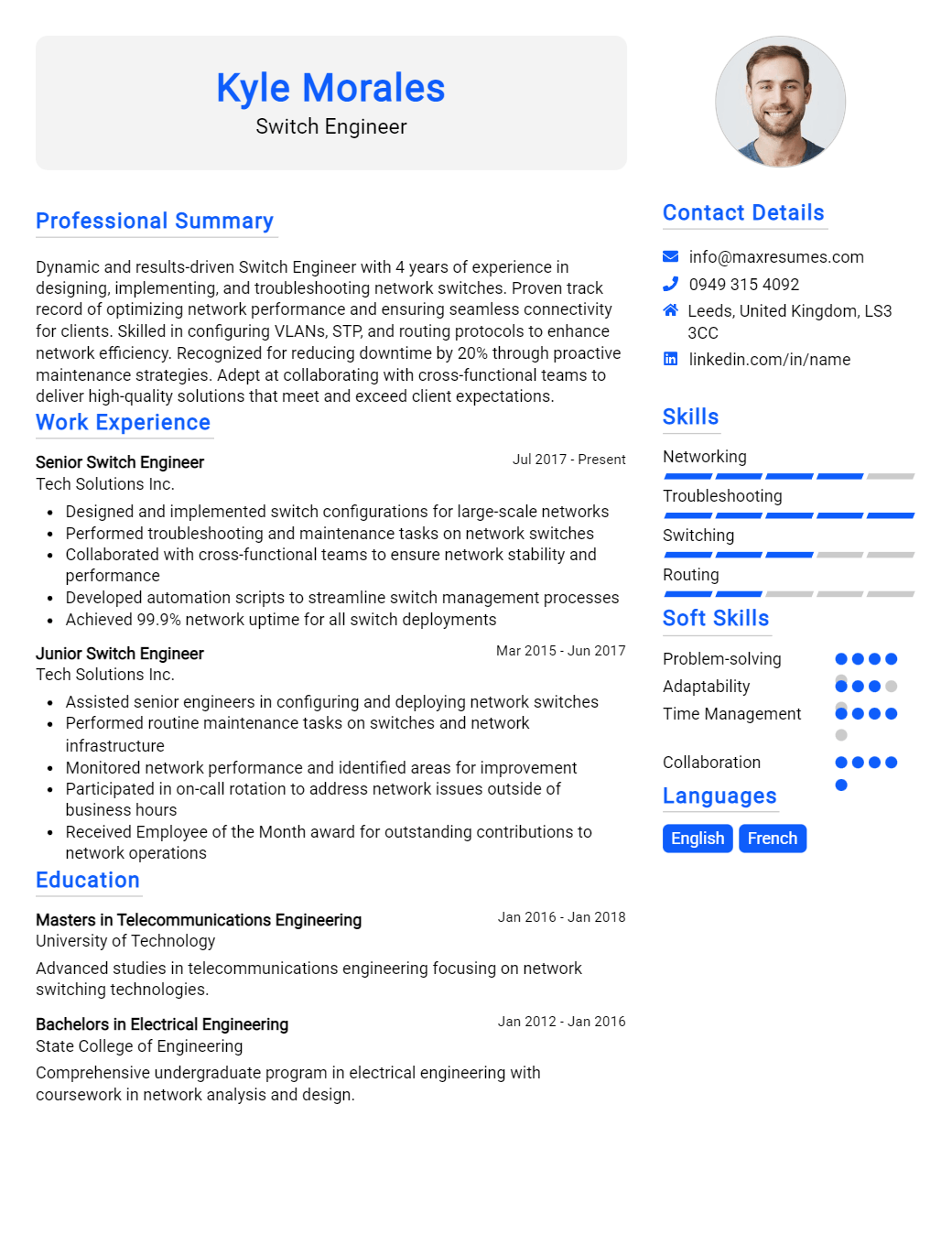 switch-engineer-resume-sample