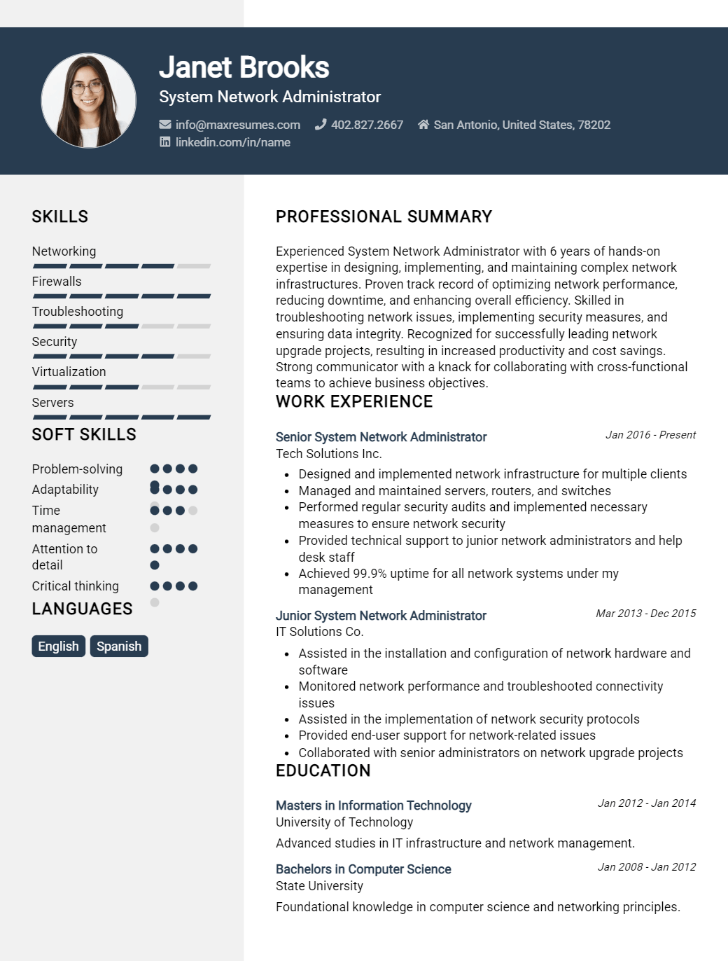 system-network-administrator-resume-sample