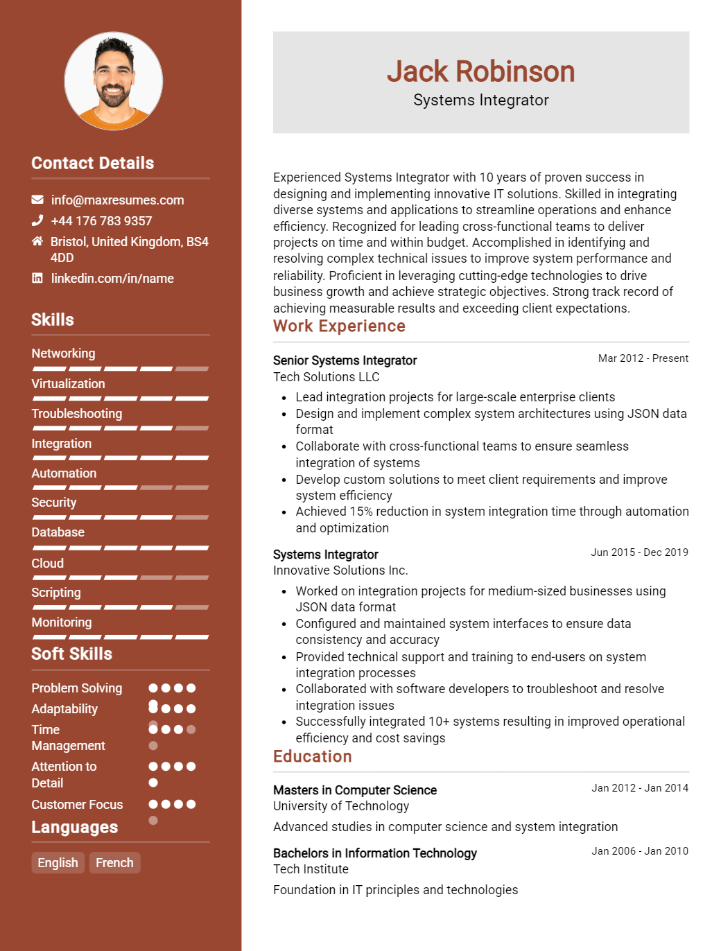 systems-integrator-resume-sample