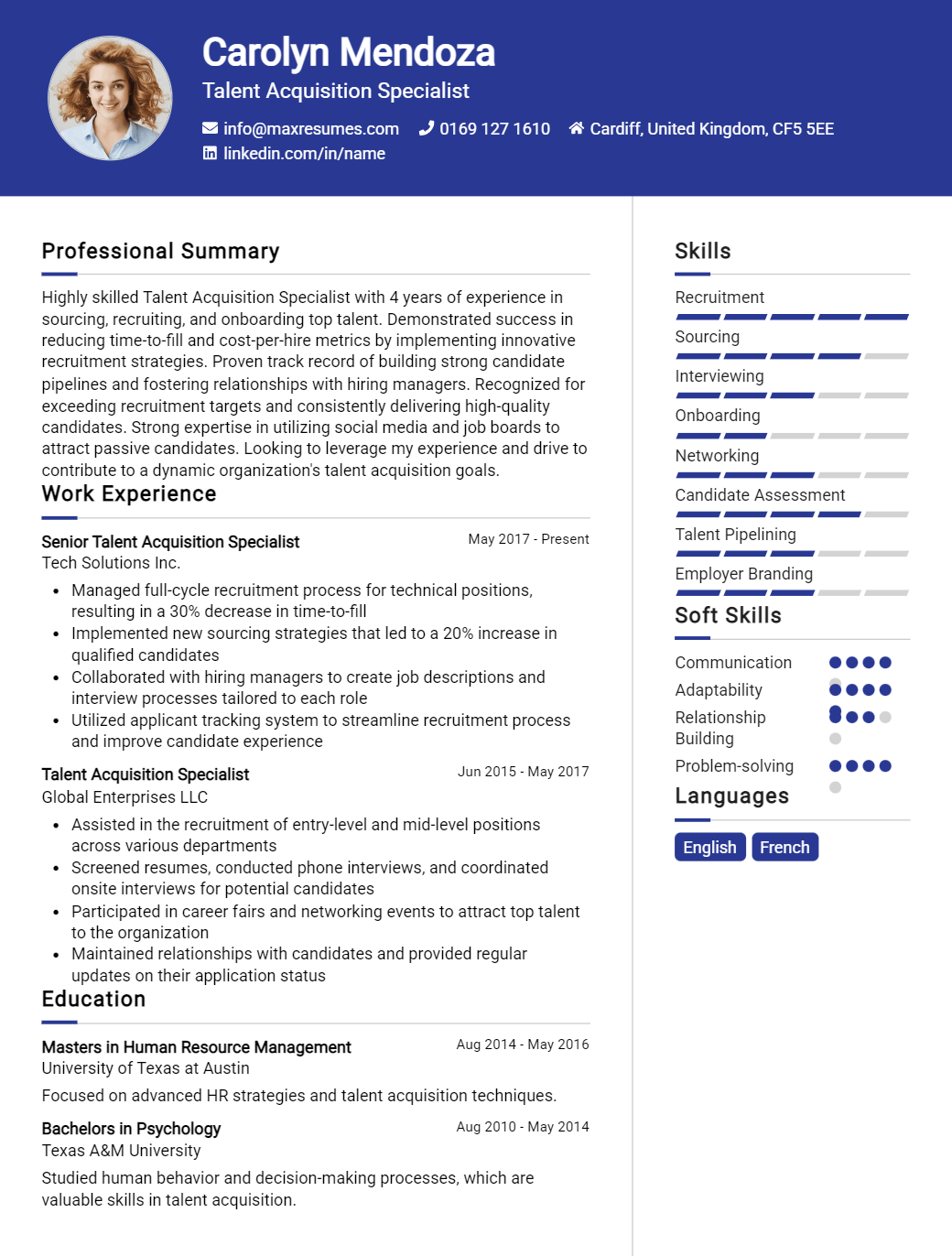 talent-acquisition-specialist-resume-sample