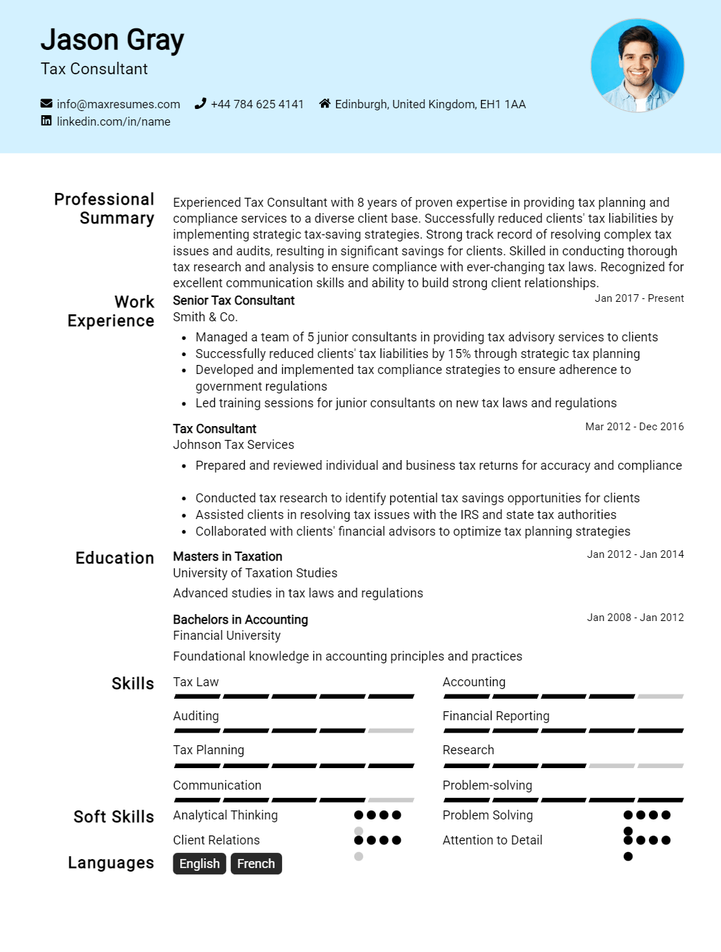 tax-consultant-resume-sample