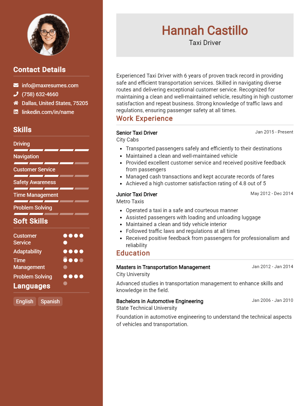 taxi-driver-resume-sample