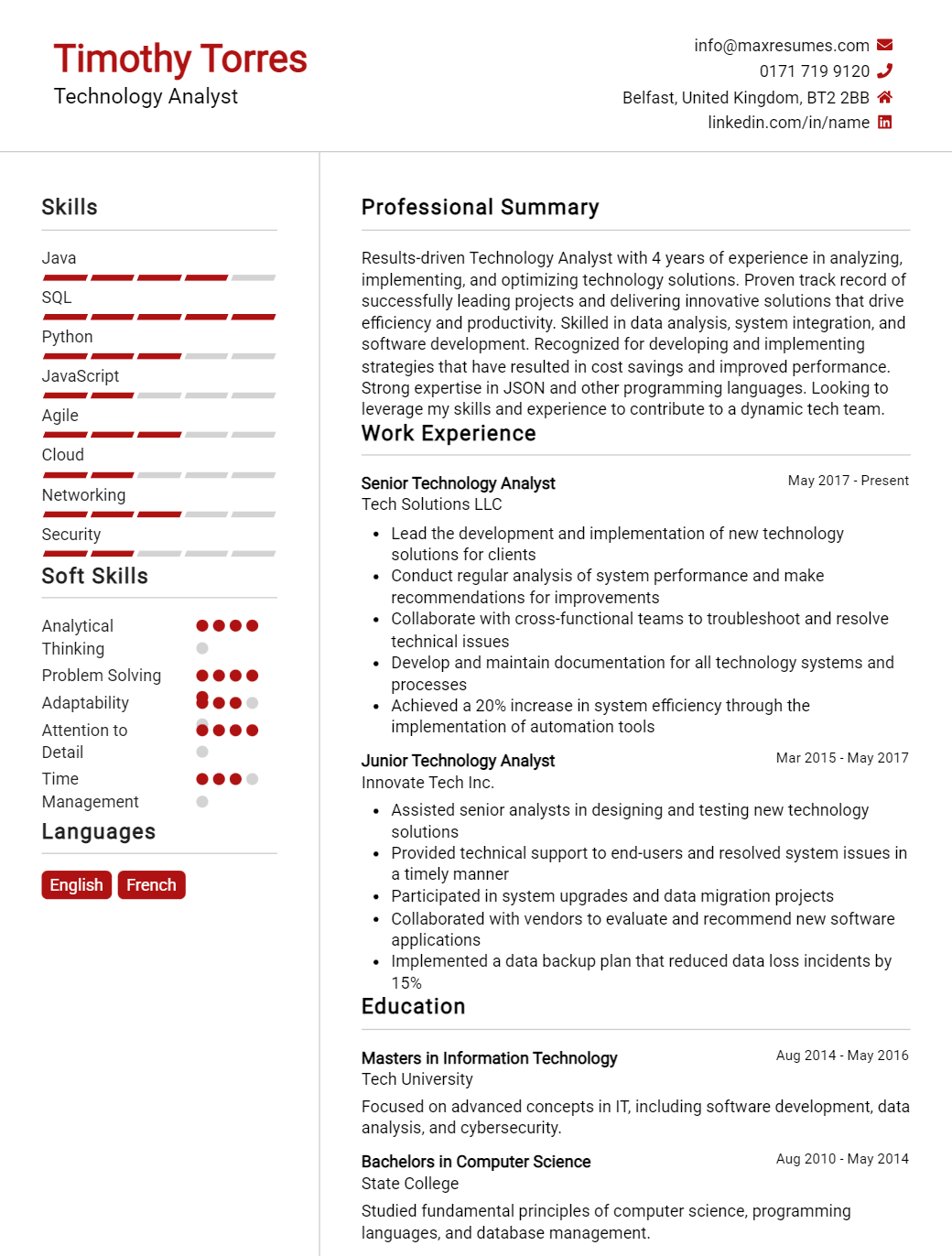 technology-analyst-resume-sample