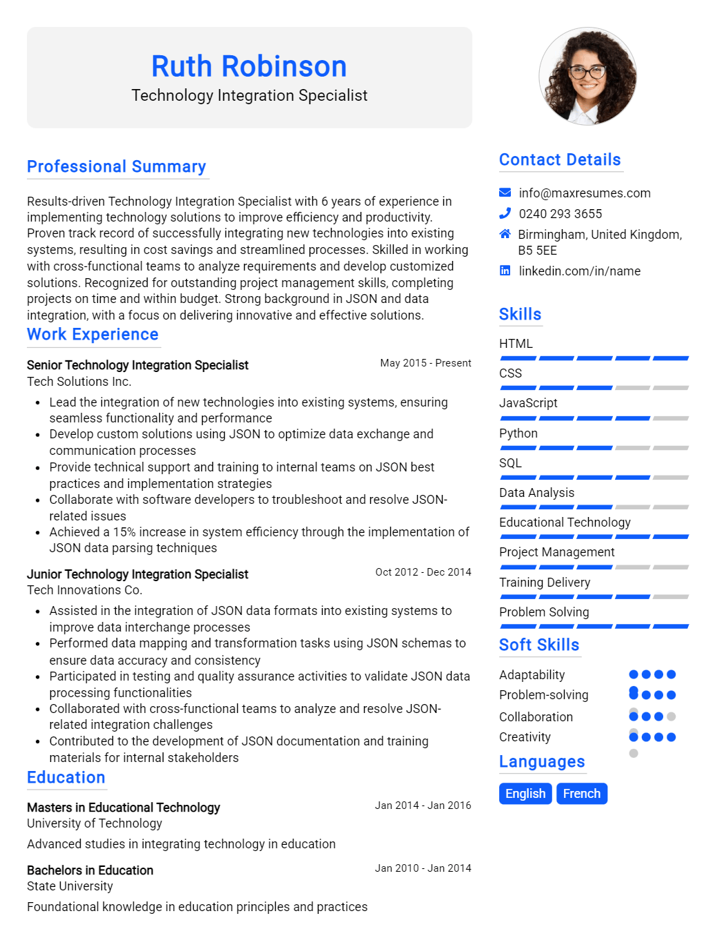 technology-integration-specialist-resume-sample
