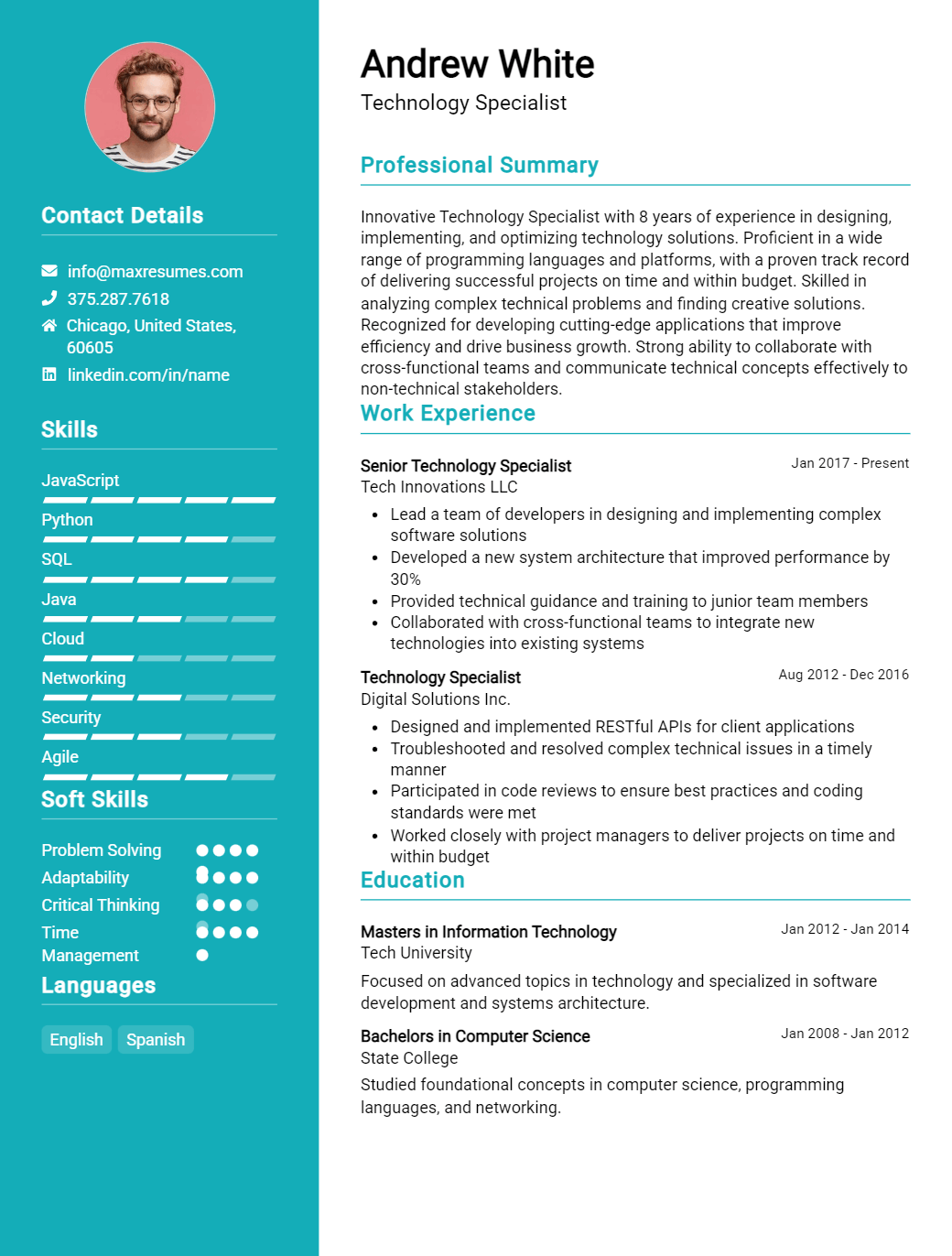 technology-specialist-resume-sample