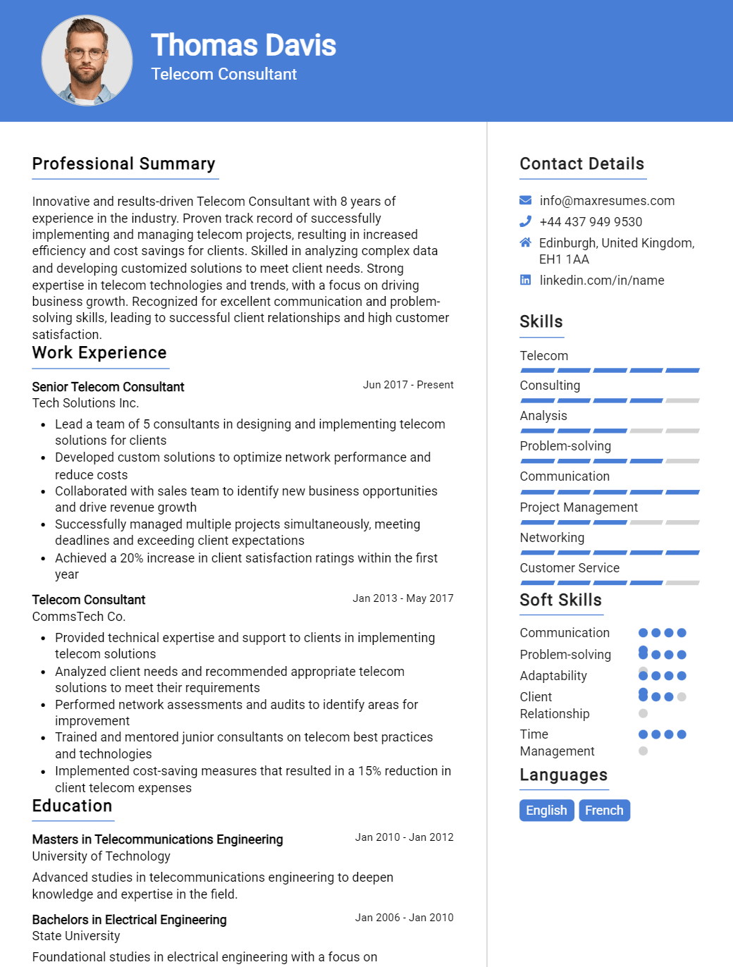telecom-consultant-resume-sample