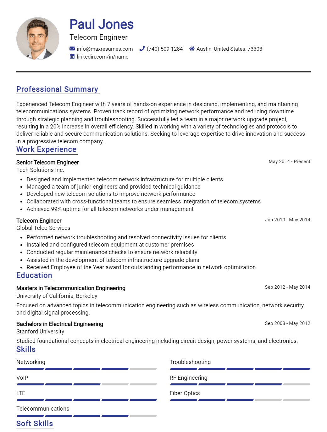 telecom-engineer-resume-sample
