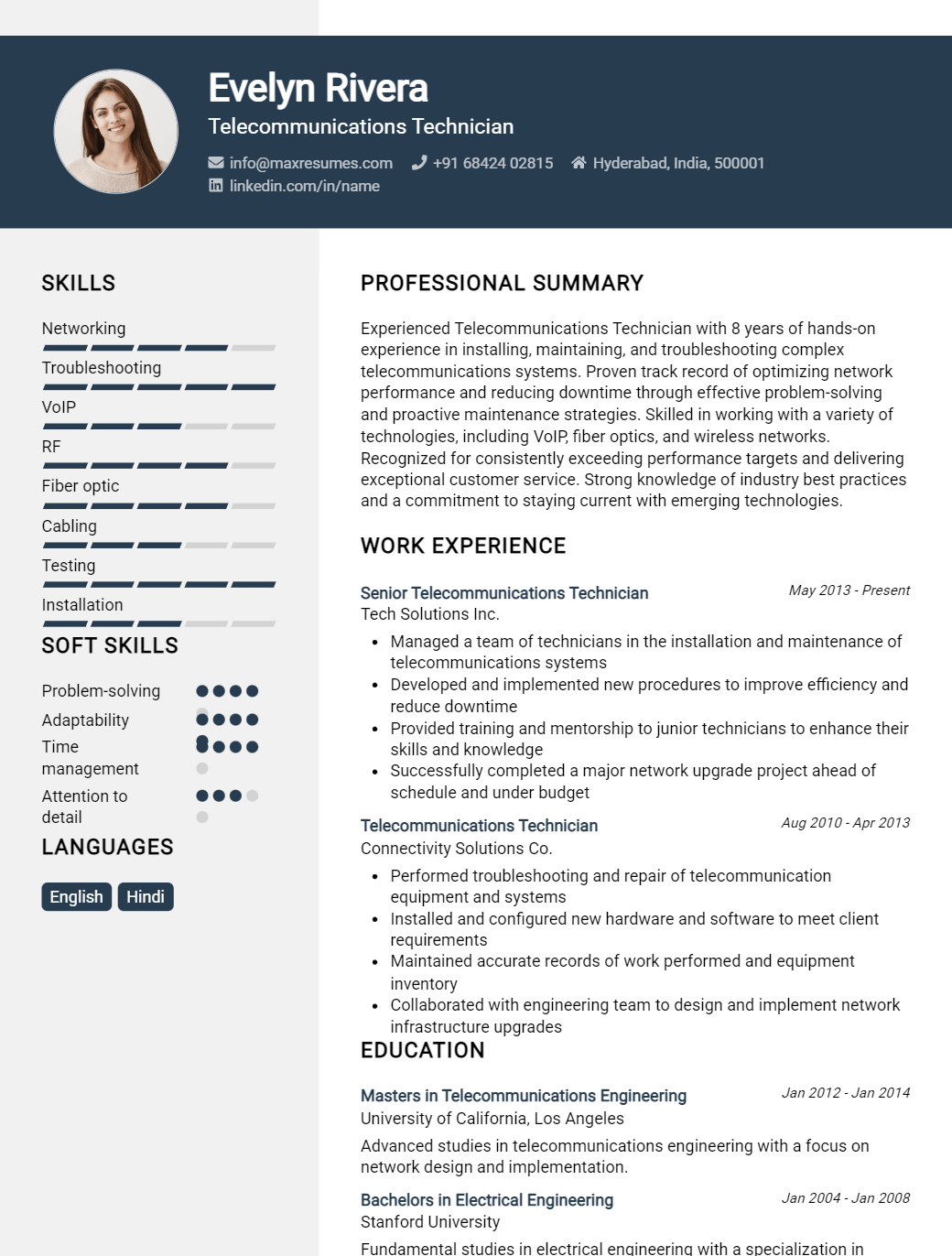 telecommunications-technician-resume-sample