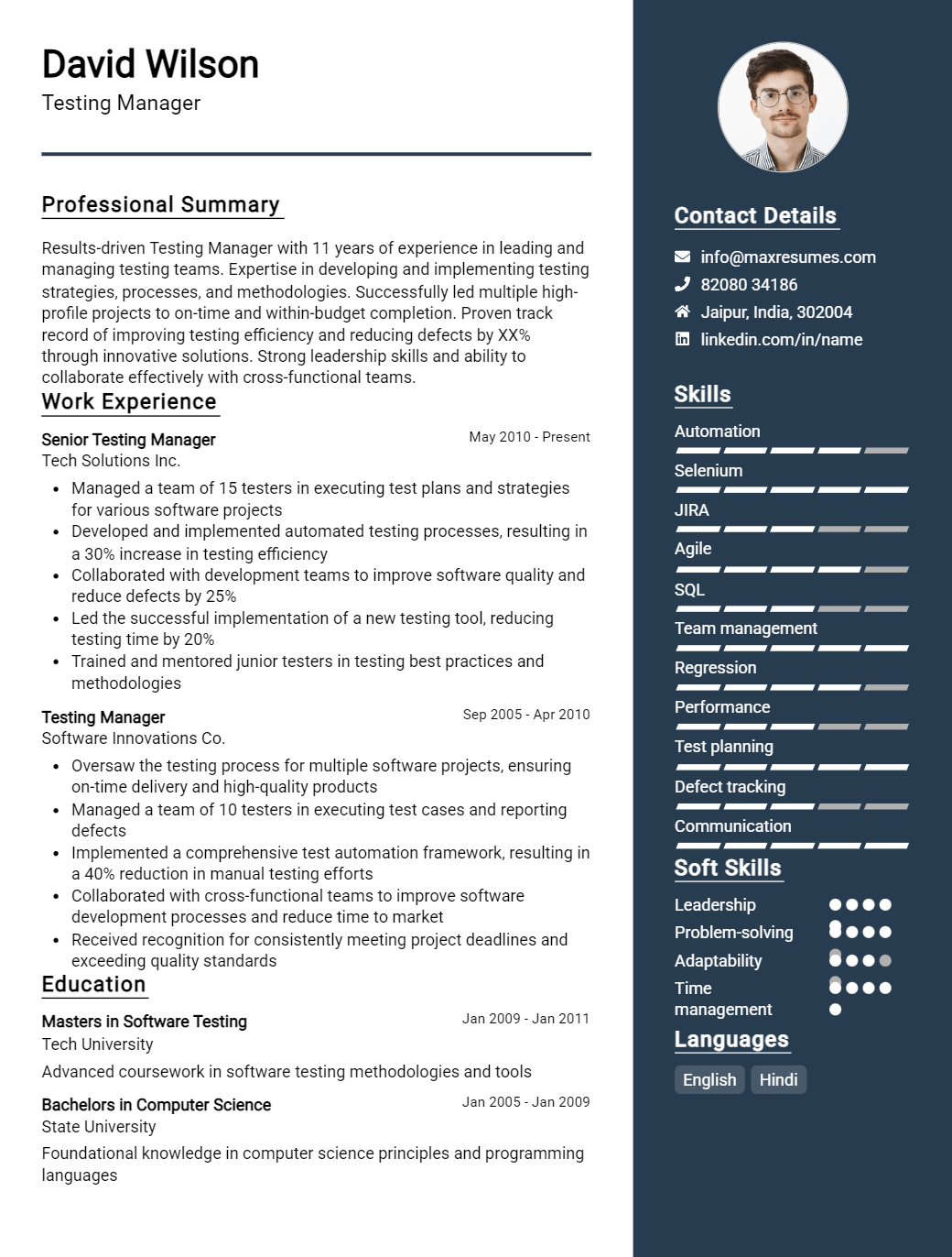 testing-manager-resume-sample