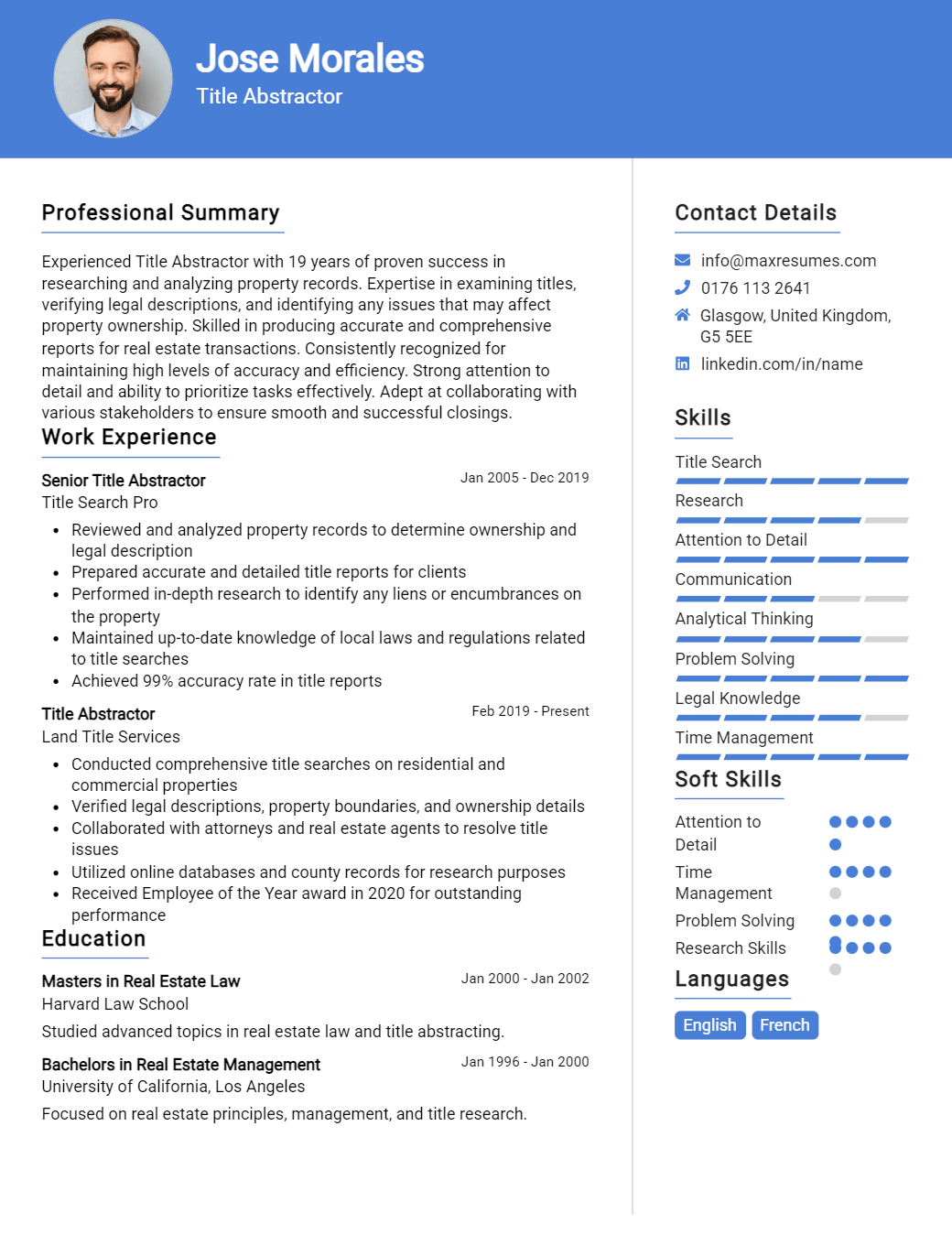 title-abstractor-resume-sample