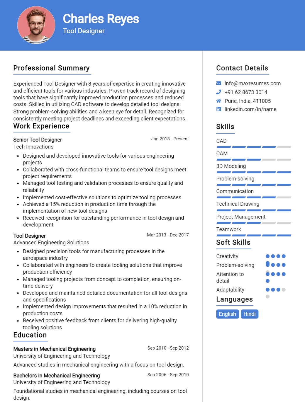 tool-designer-resume-sample