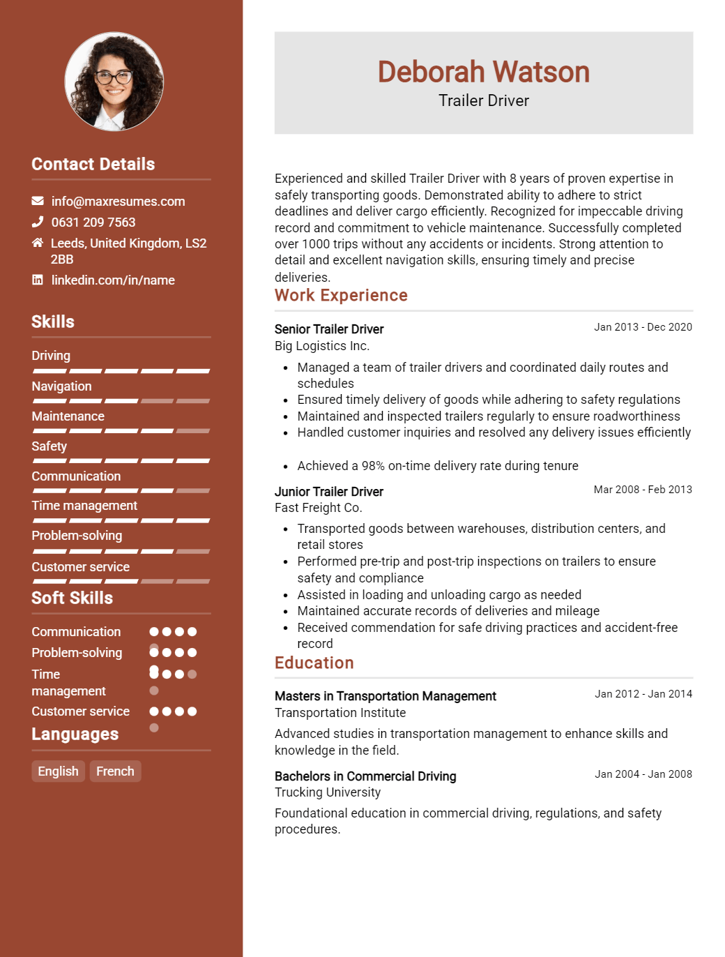 trailer-driver-resume-sample