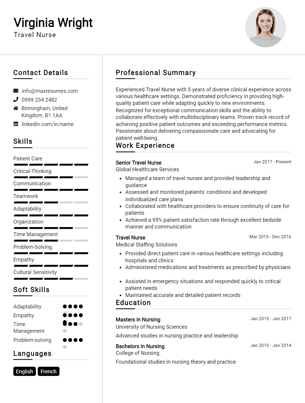 travel-nurse-resume-sample