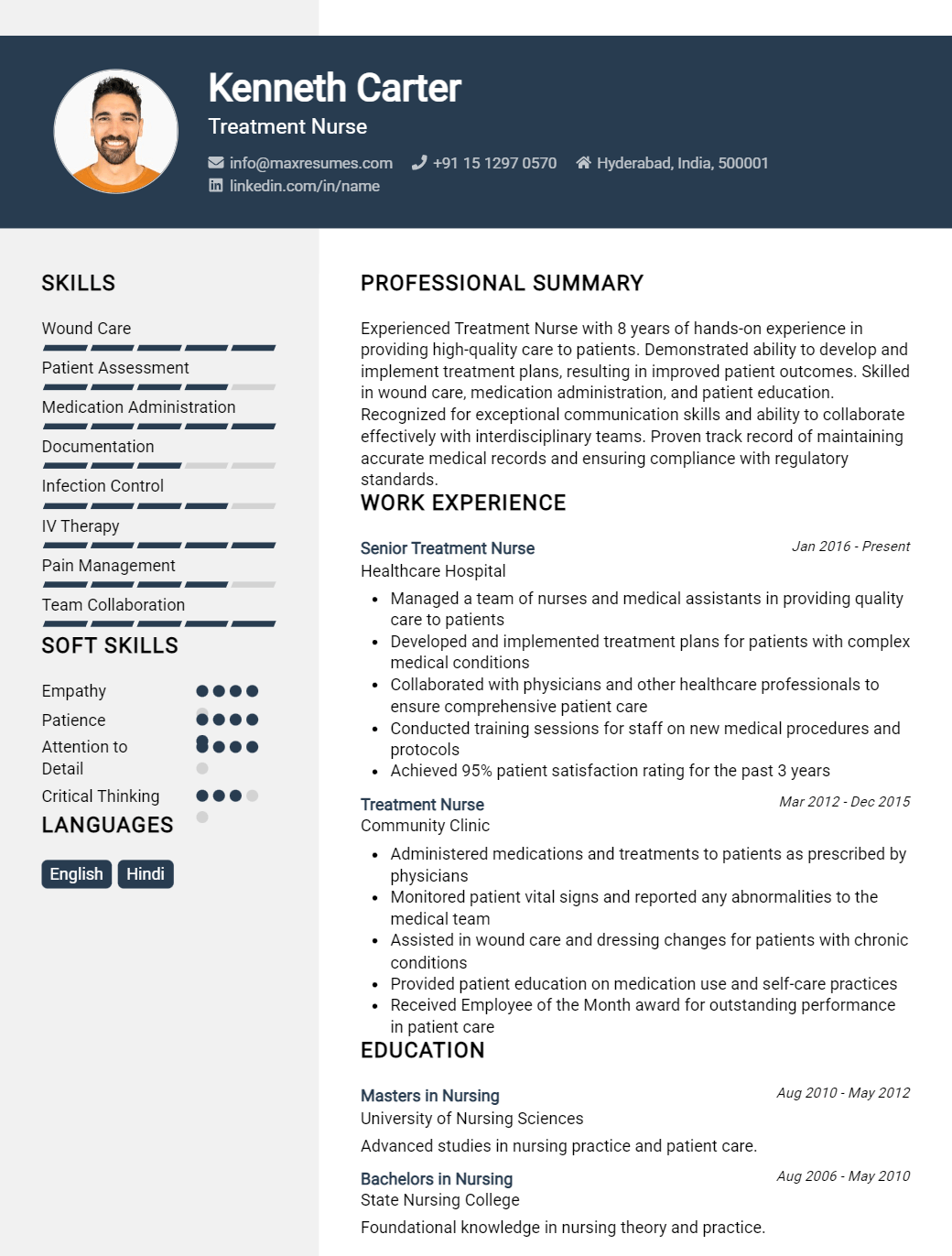 treatment-nurse-resume-sample
