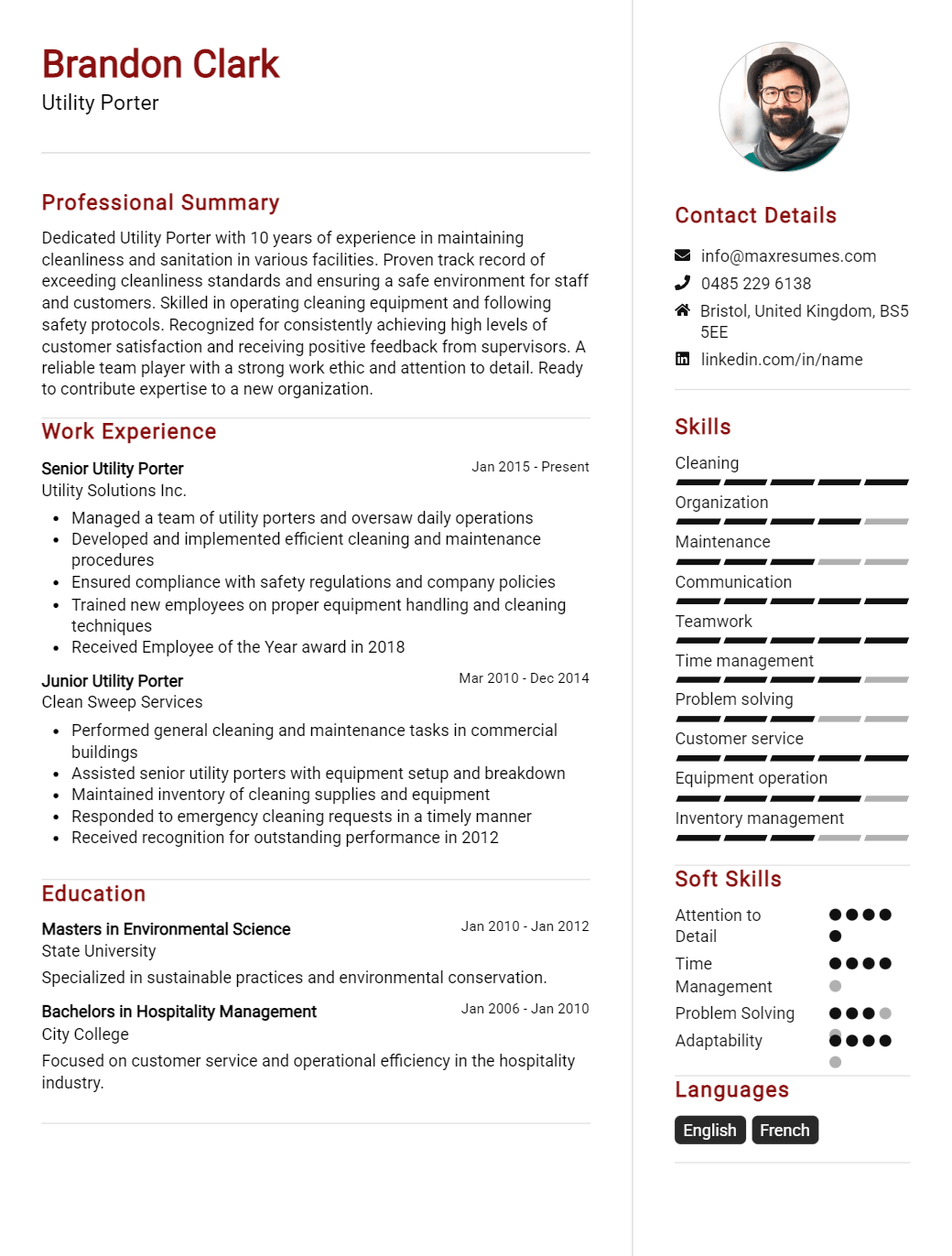 utility-porter-resume-sample