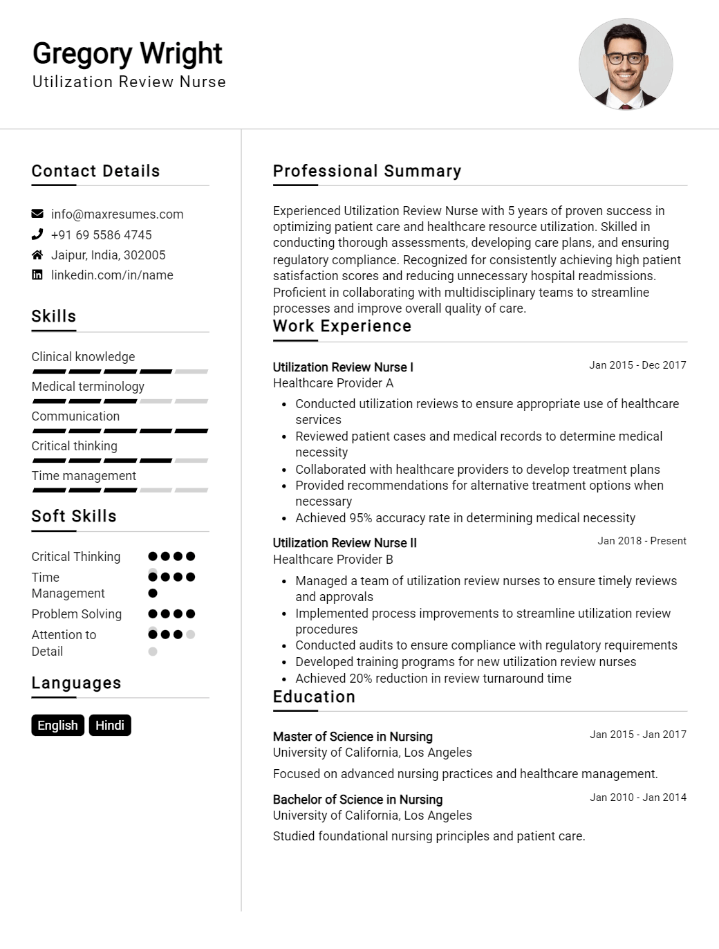utilization-review-nurse-resume-sample